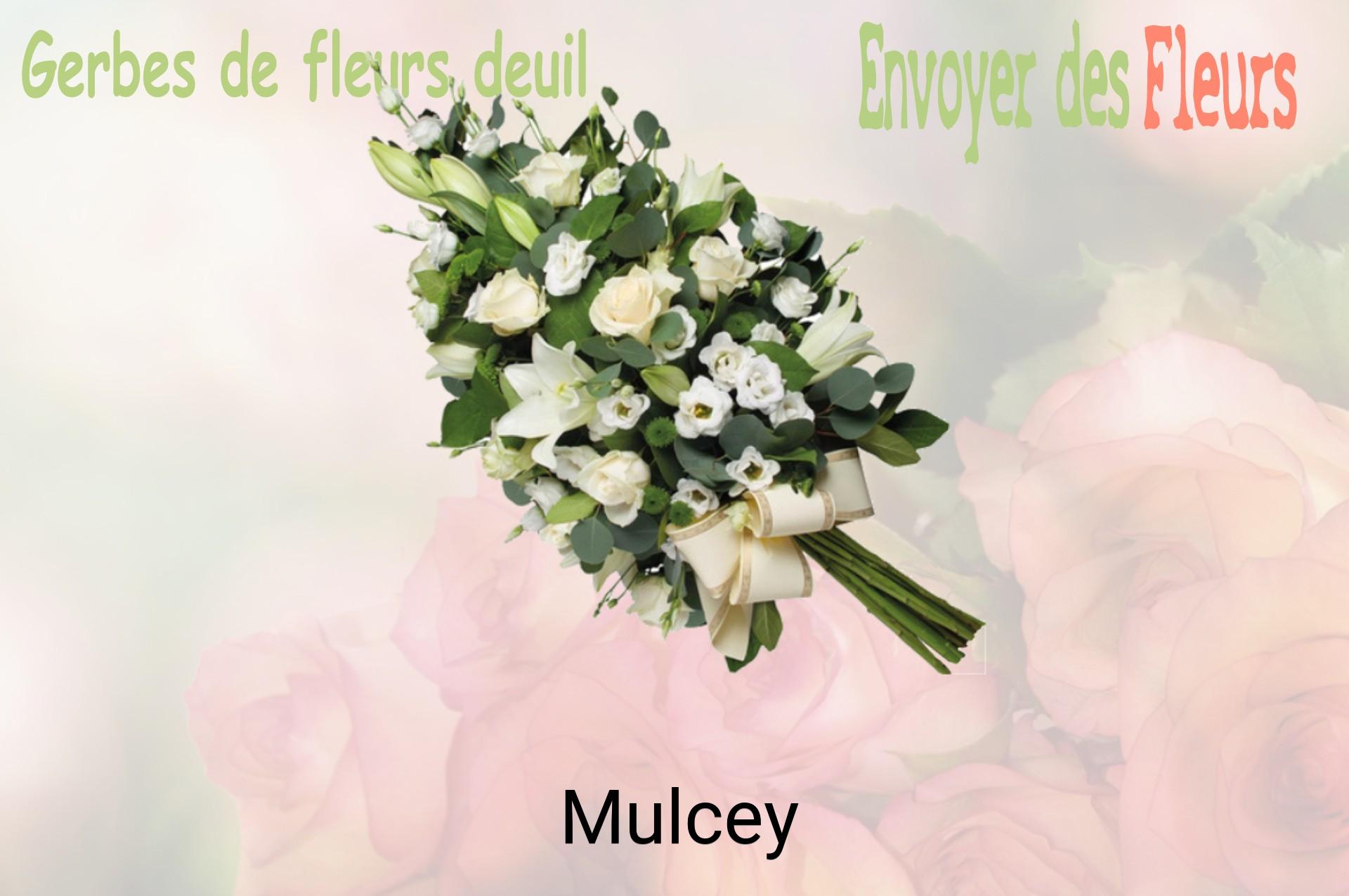 Gerbe de fleurs de deuil livrée à Mulcey